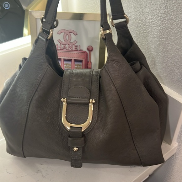 Gucci EUC leather Greenwich hobo gray tote, vintage - Picture 4 of 12